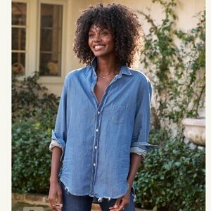 Frank & Eileen denim button down shirt. Never worn but removed tags.